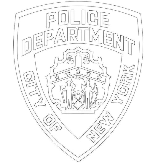 New York Police Department, NYPD Patch for Laser Engraving, Woodworking, 3D Printing, CNC Router, etc.