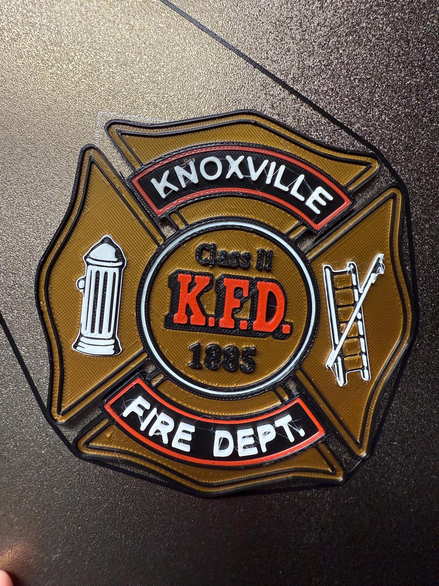 Custom 3D Printed Department Patch and Badge: Wall Mounted Plaque