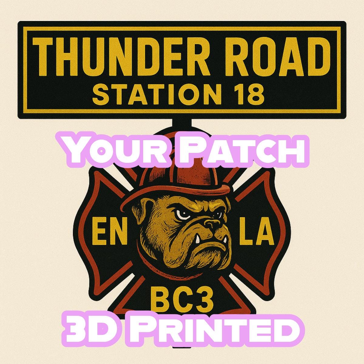 Custom 3D Printed Department Patch and Badge: Wall Mounted Plaque