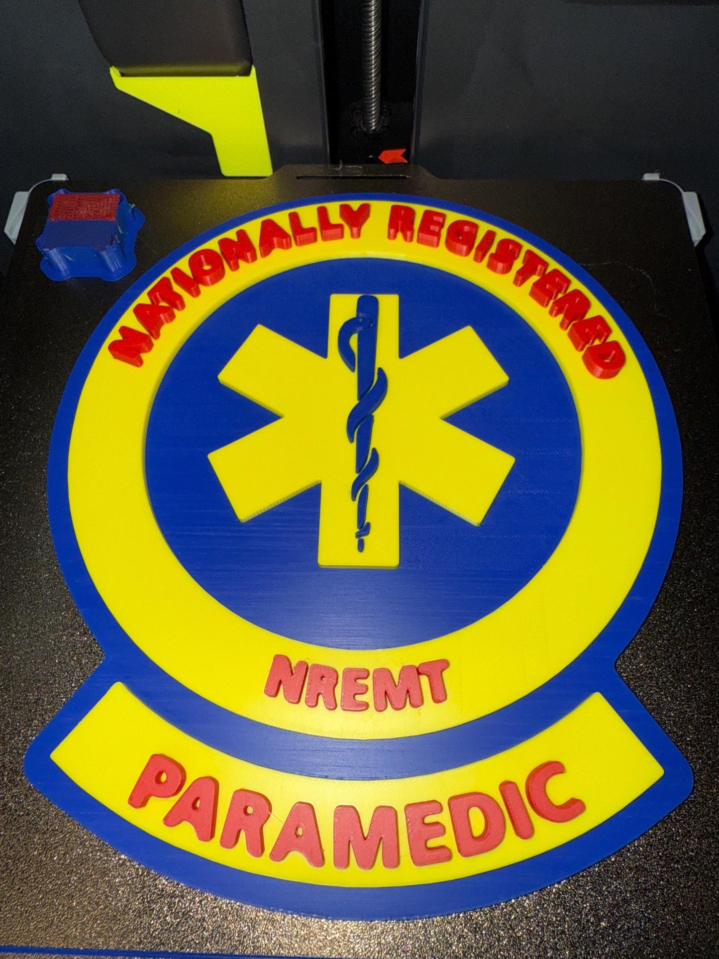 National Registry Paramedic Wall Plaque, NREMT Paramedic, 3D Printed Patch