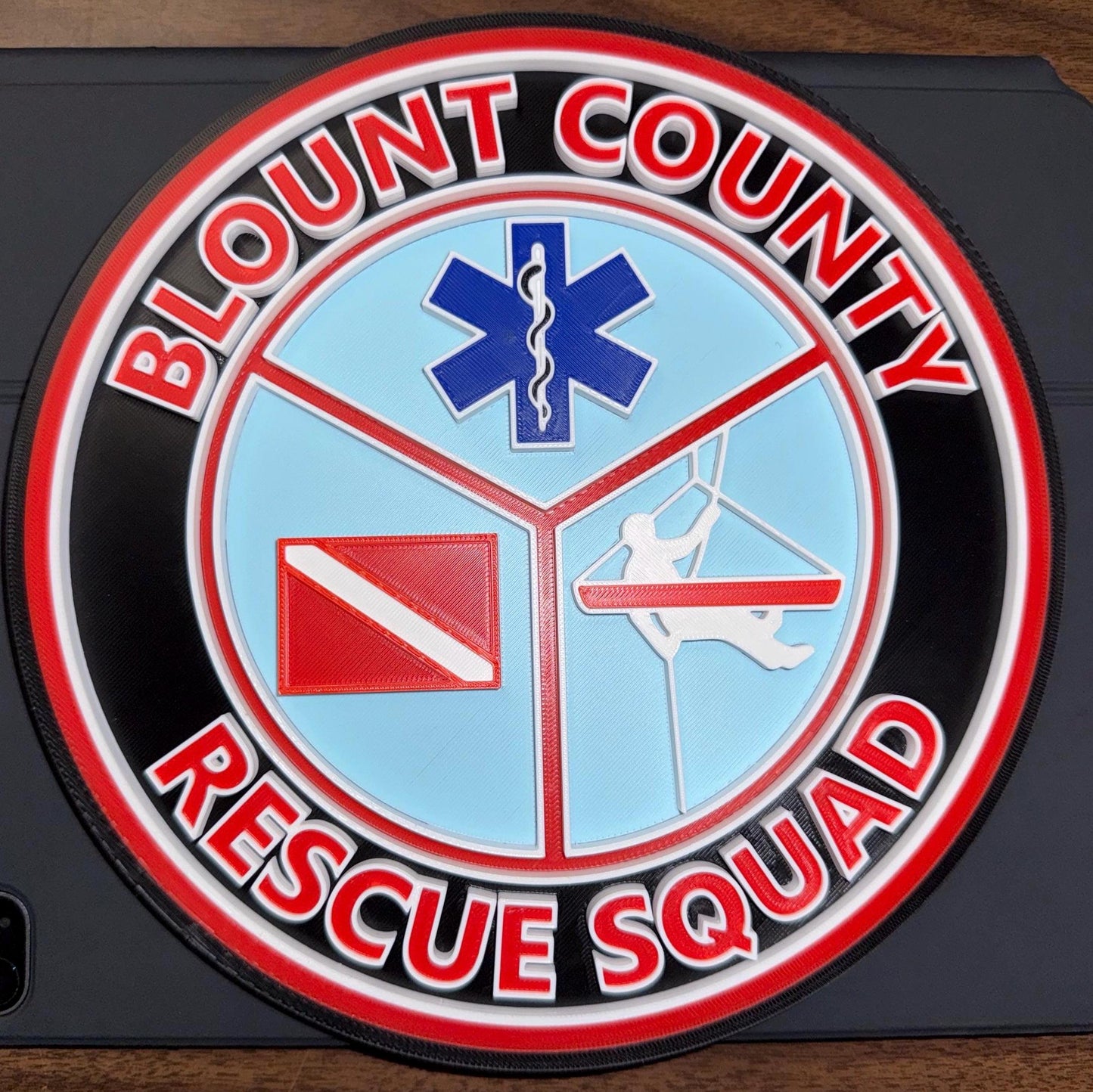 Custom 3D Printed Department Patch and Badge: Wall Mounted Plaque