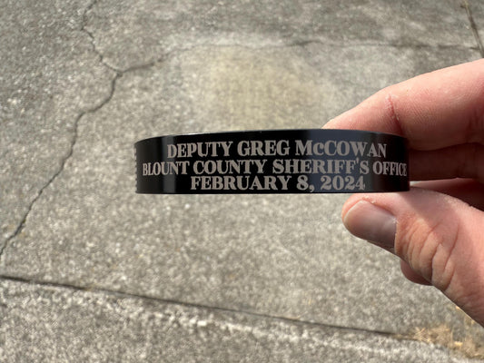 Aluminum Memorial Bracelet | LODD | Military | Police | Fire | EMS
