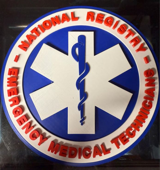 National Registry NREMT Wall Plaque, NREMT , 3D Printed Patch