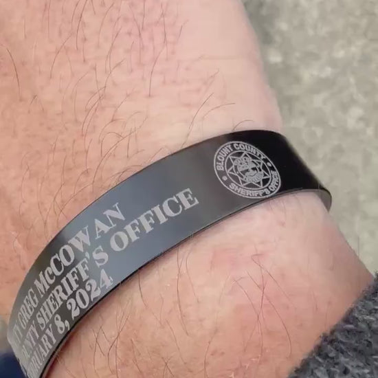 Aluminum Memorial Bracelet | LODD | Military | Police | Fire | EMS